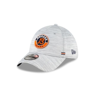 Grey Chicago Bears Hat - New Era NFL Official NFL Fall Sideline Alt 39THIRTY Stretch Fit Caps USA1436875